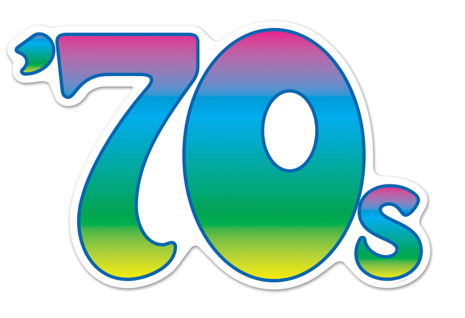 BEISTLE 70's PARTY 1971 1976 CLASS REUNION WALL DECORATION CUTOUTS 70'S SIGN NEW