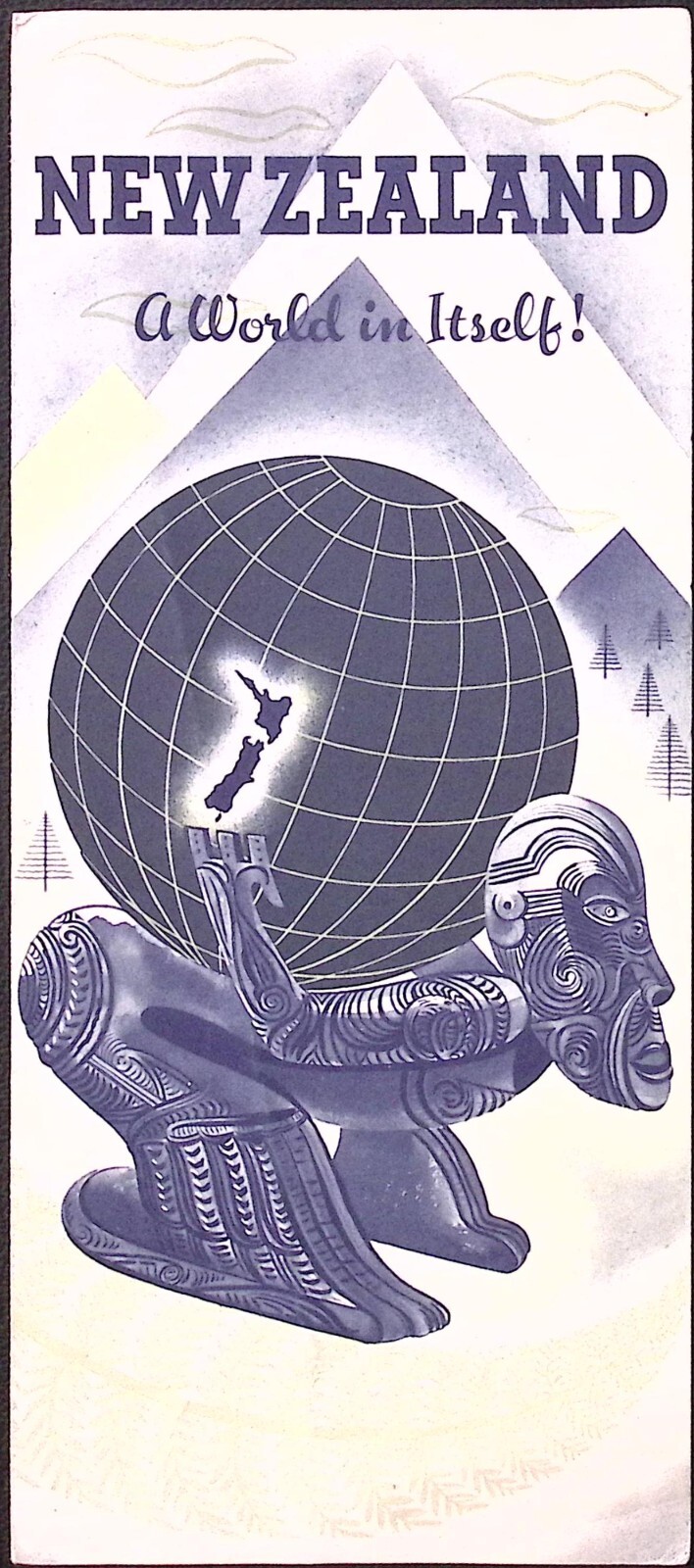 New Zealand A World in Itself  Vintage Travel Brochure