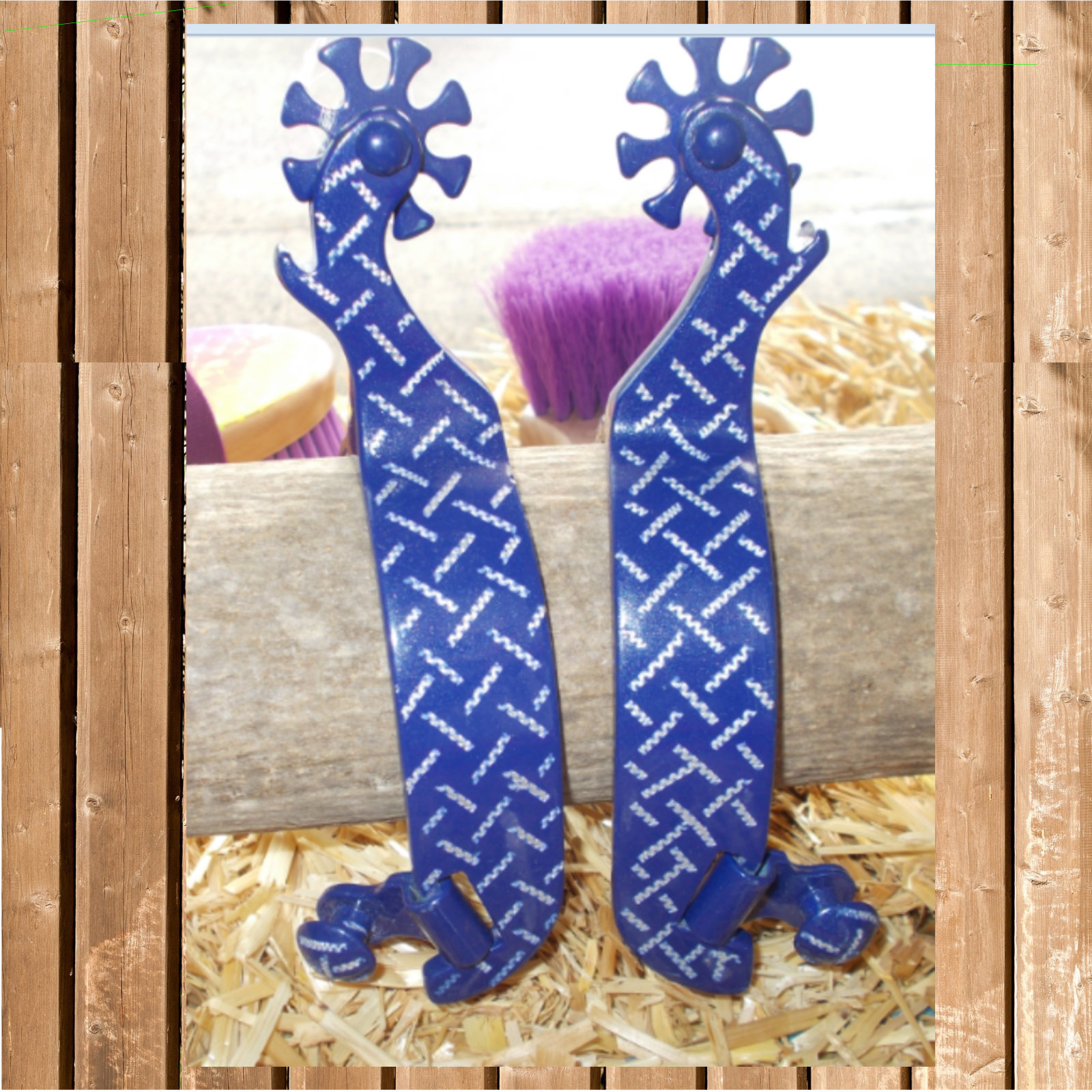 Aluminum Western Spurs, Lightweight Aluminum Western Spurs, Blue