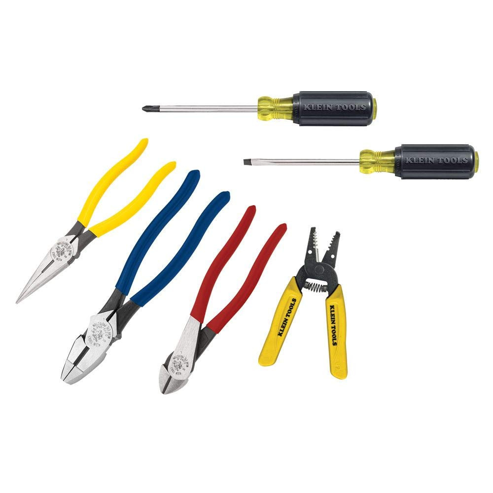 6 Piece Pliers Tool Kit with Wire Stripper Screwdrivers for DIY and Apprentice