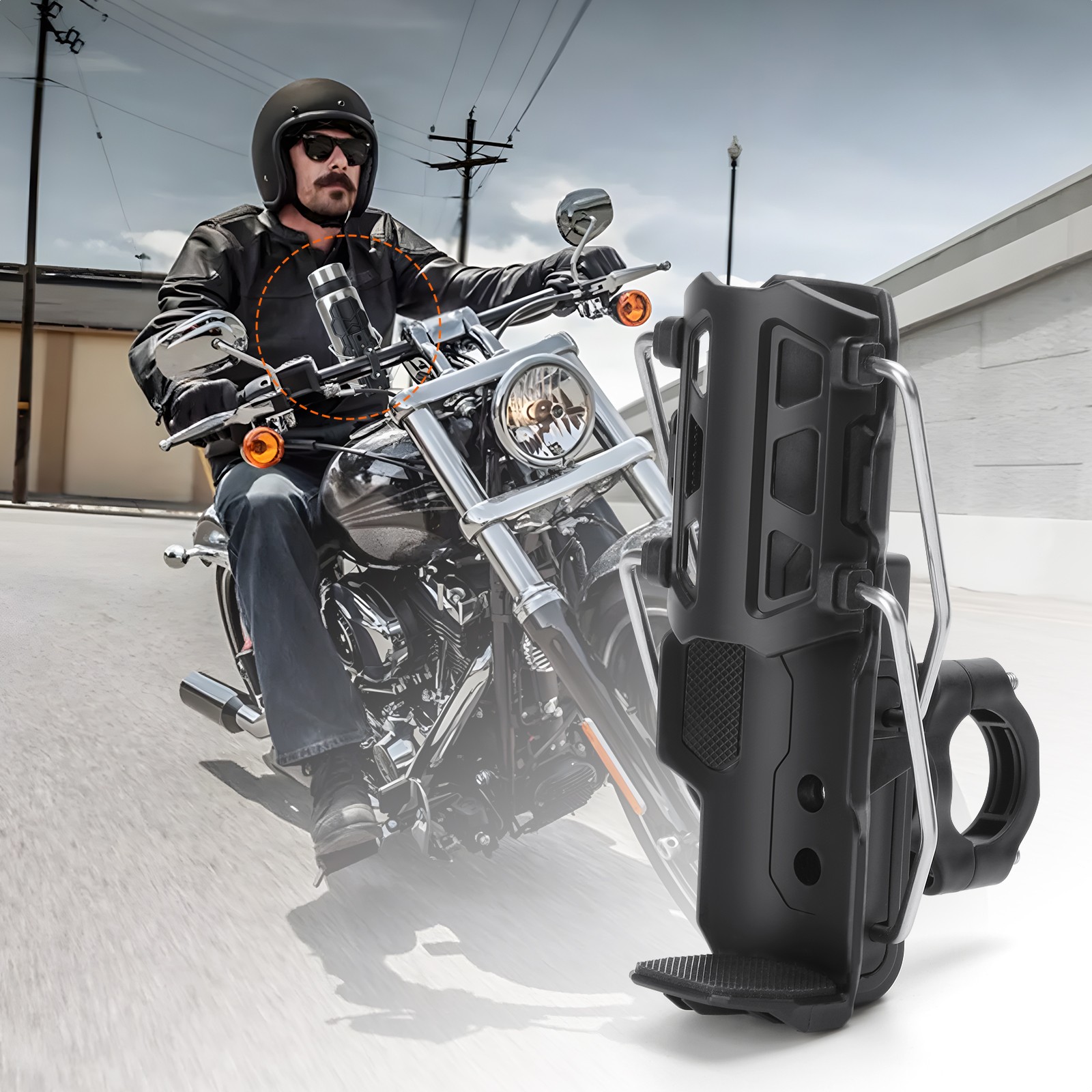 Upgraded Water Bottle Holder Mount Cup Holder For ATV Motorcycle Scooter Bike