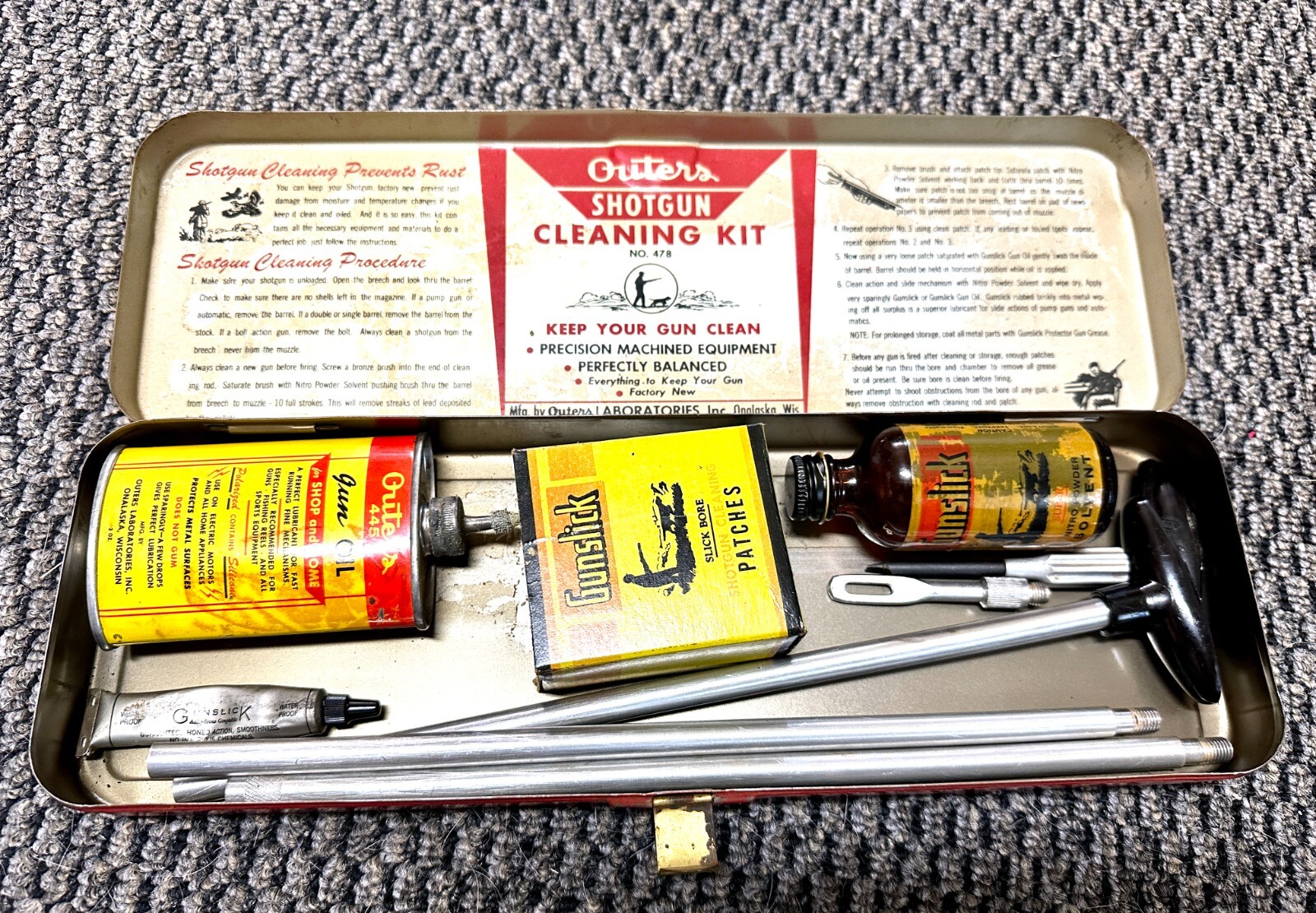Vintage Outers Gunslick Shotgun Cleaning Kit No. 478