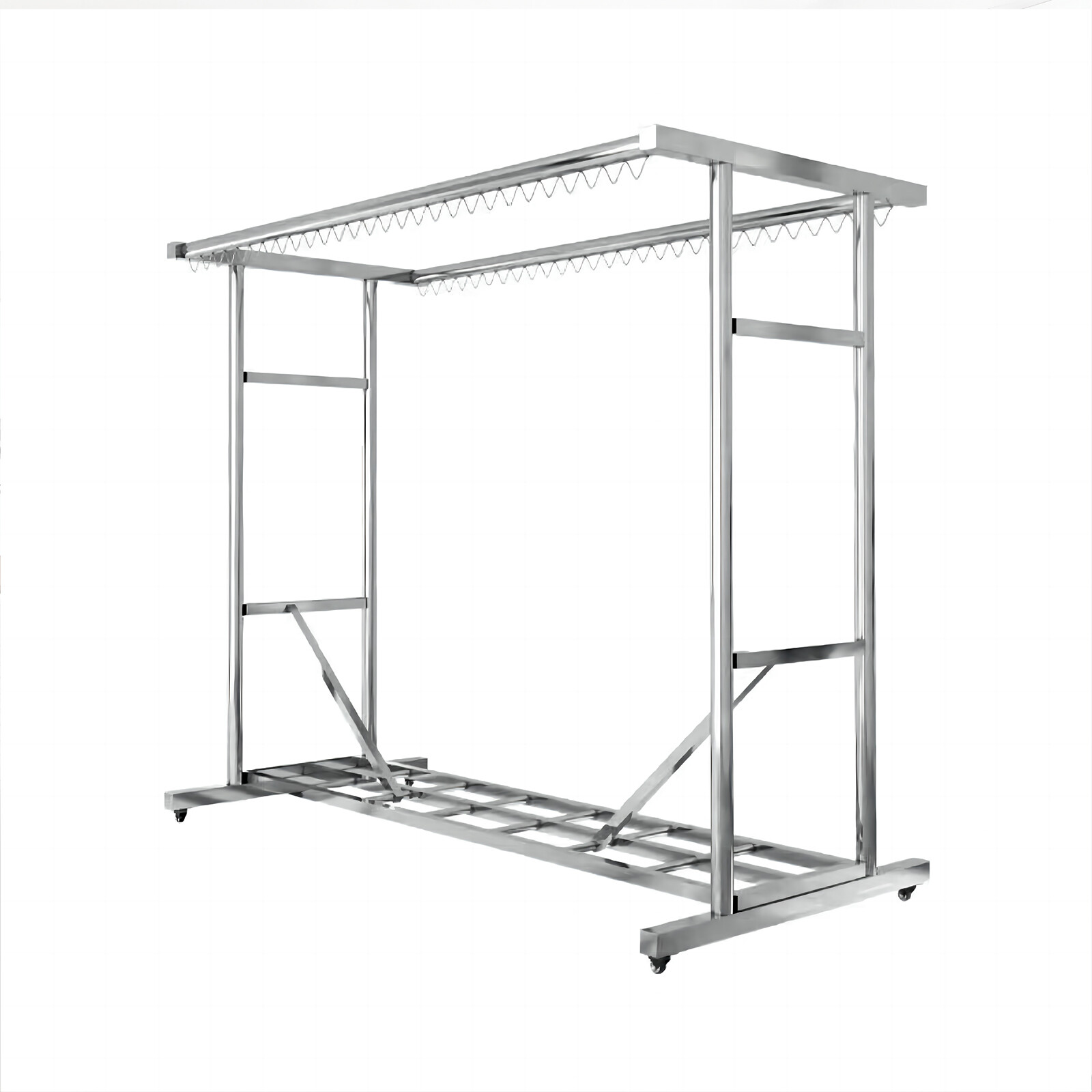 1000 lbs Rolling Garment Rack Heavy Duty Clothing Rack Clothes Rack Adjustable