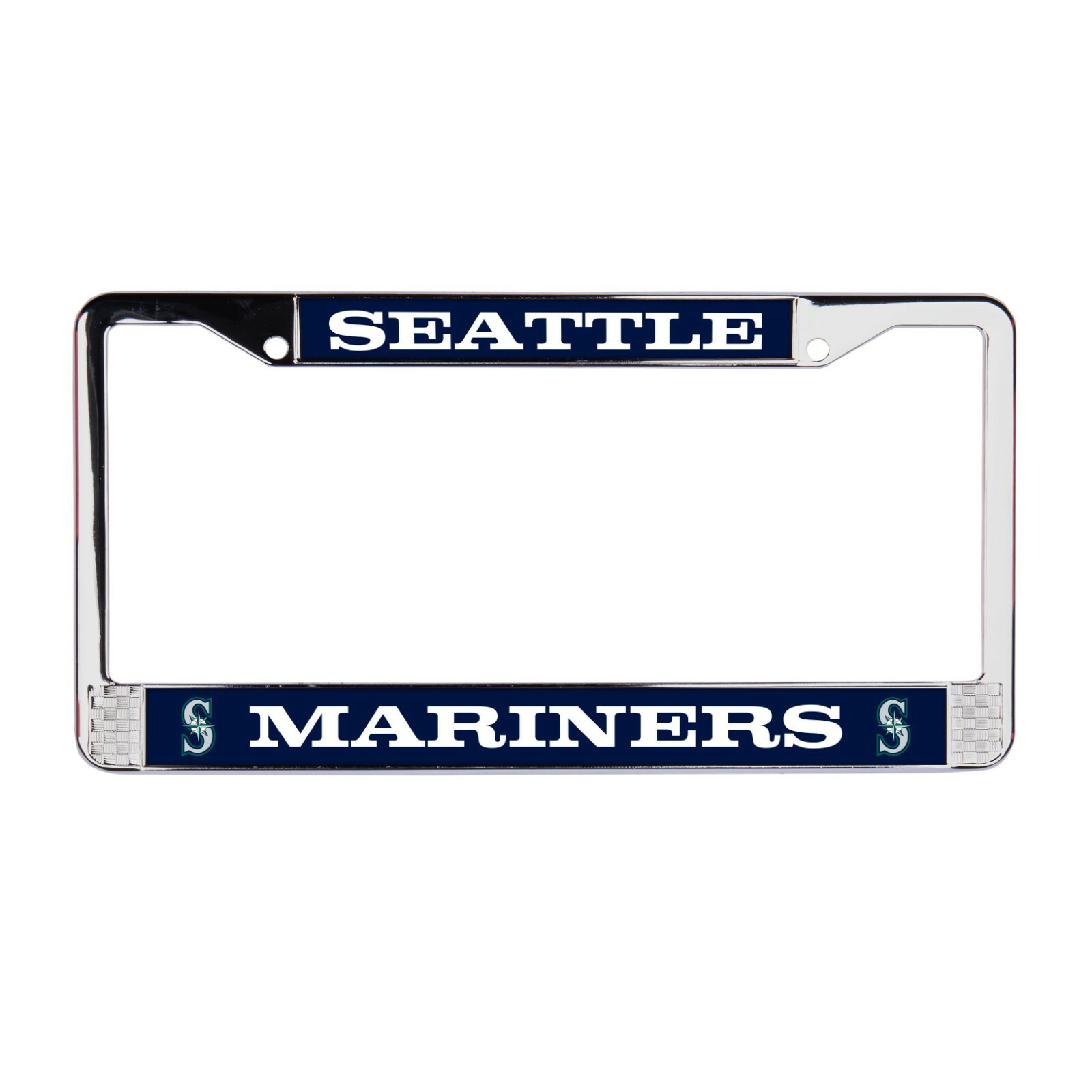 Seattle Mariners MLB 3D Polyurethane Chrome Metal License Plate Frame for Cars