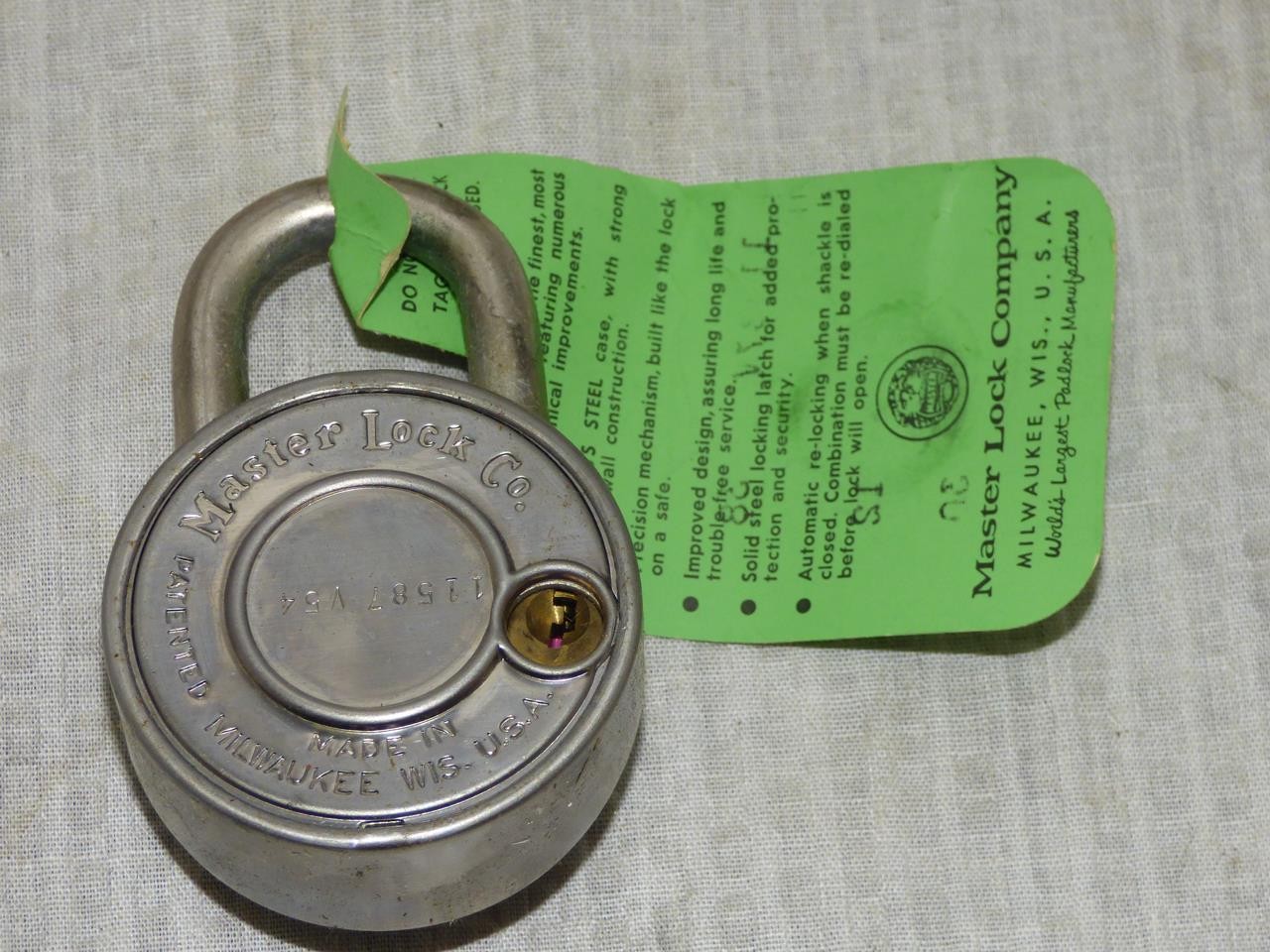 VINTAGE MASTER COMBINATION PADLOCK #1525