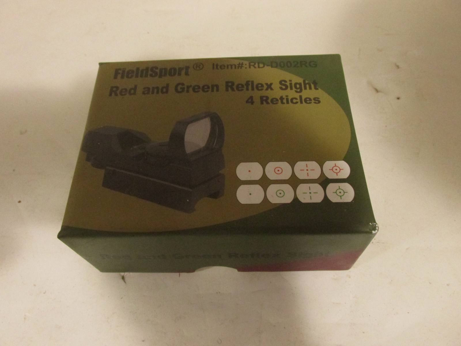 FieldSport Red Green Reflex Sight 4 Reticles Optic Scope RD-D002RG New Open Box
