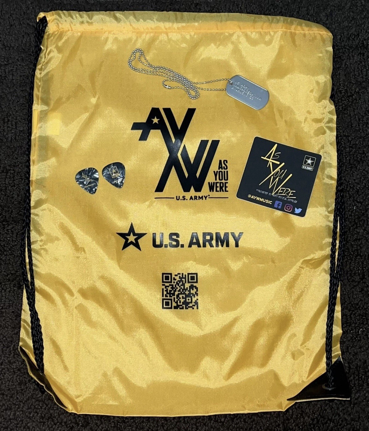 Incarceration Music Festival 2023 US Army Draw String Backpack W/Bonuses