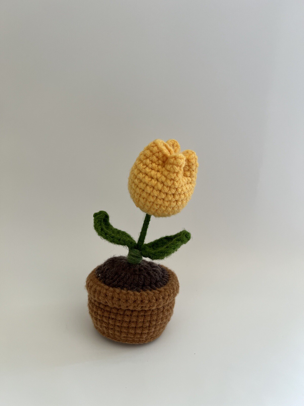 Fluffy Crochet Flowers Small Pots