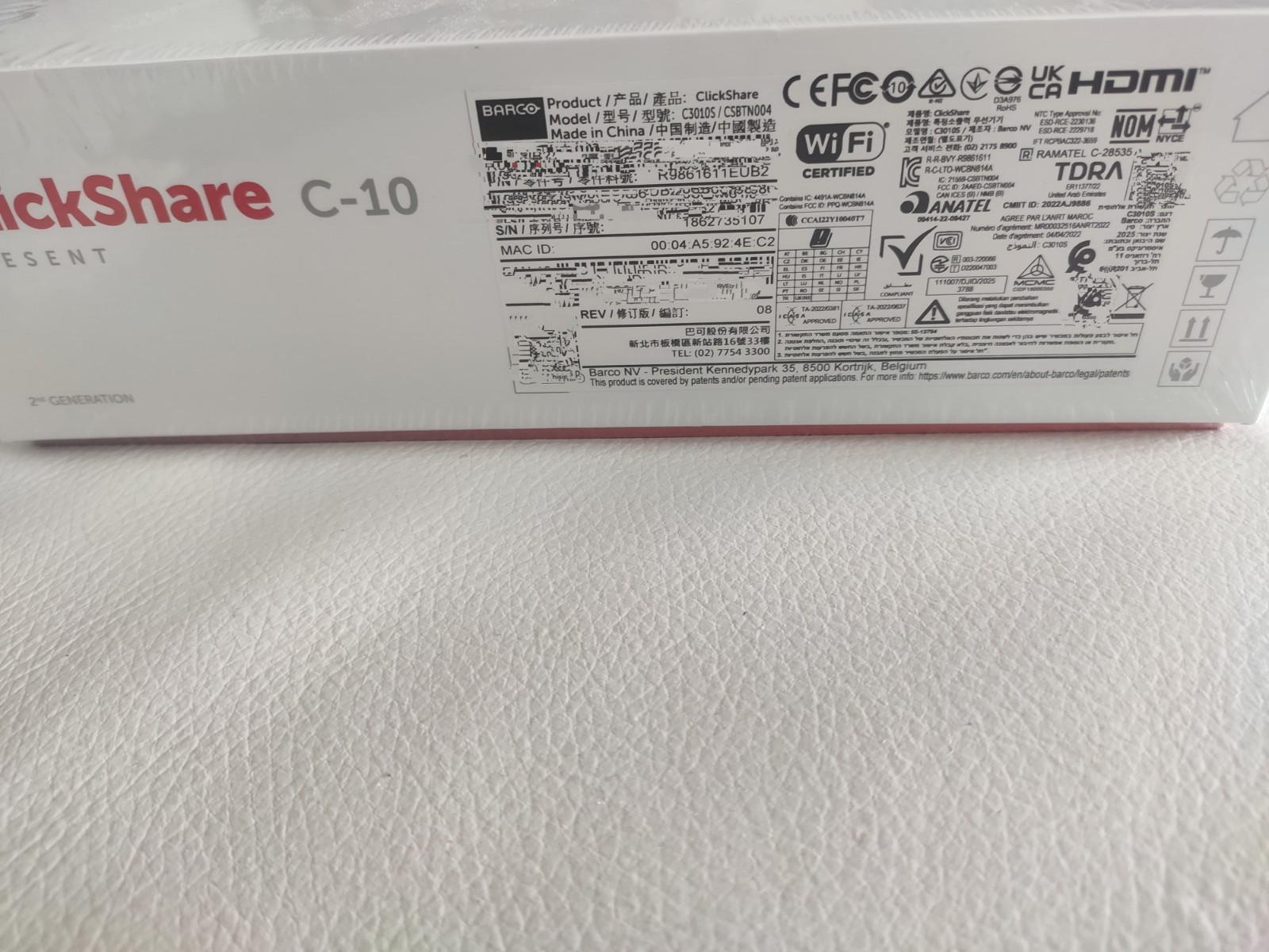 Barco ClickShare C-10 Gen2 Wireless Presentation System NEW SEALED