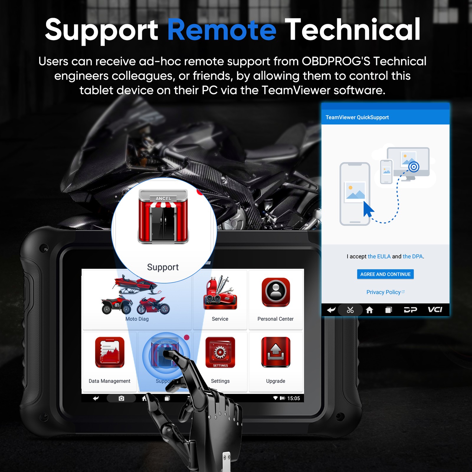 ANCEL MT700 Motorcycle OBD2 Scan Tool Full System Auto VIN ECU Reset 31+ Service