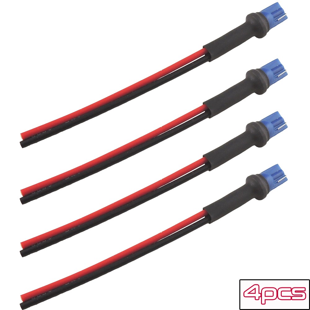 4x T10 168 194 2825 W5W Male Connector Plug Wire Harness for Car Light Retrofit