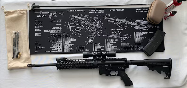 🔥 AR-15 Gun Cleaning Mat – Large 36” Premium Tactical Workbench Pad-Waterproof-