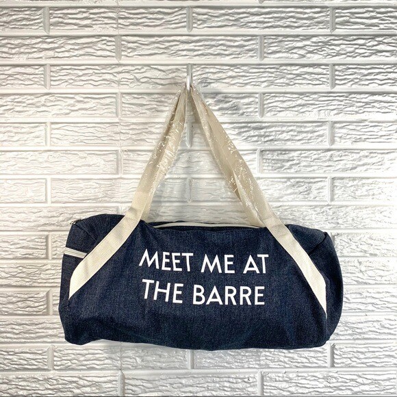 Meet Me at the Barre Blue Denim Gym Duffel Bag