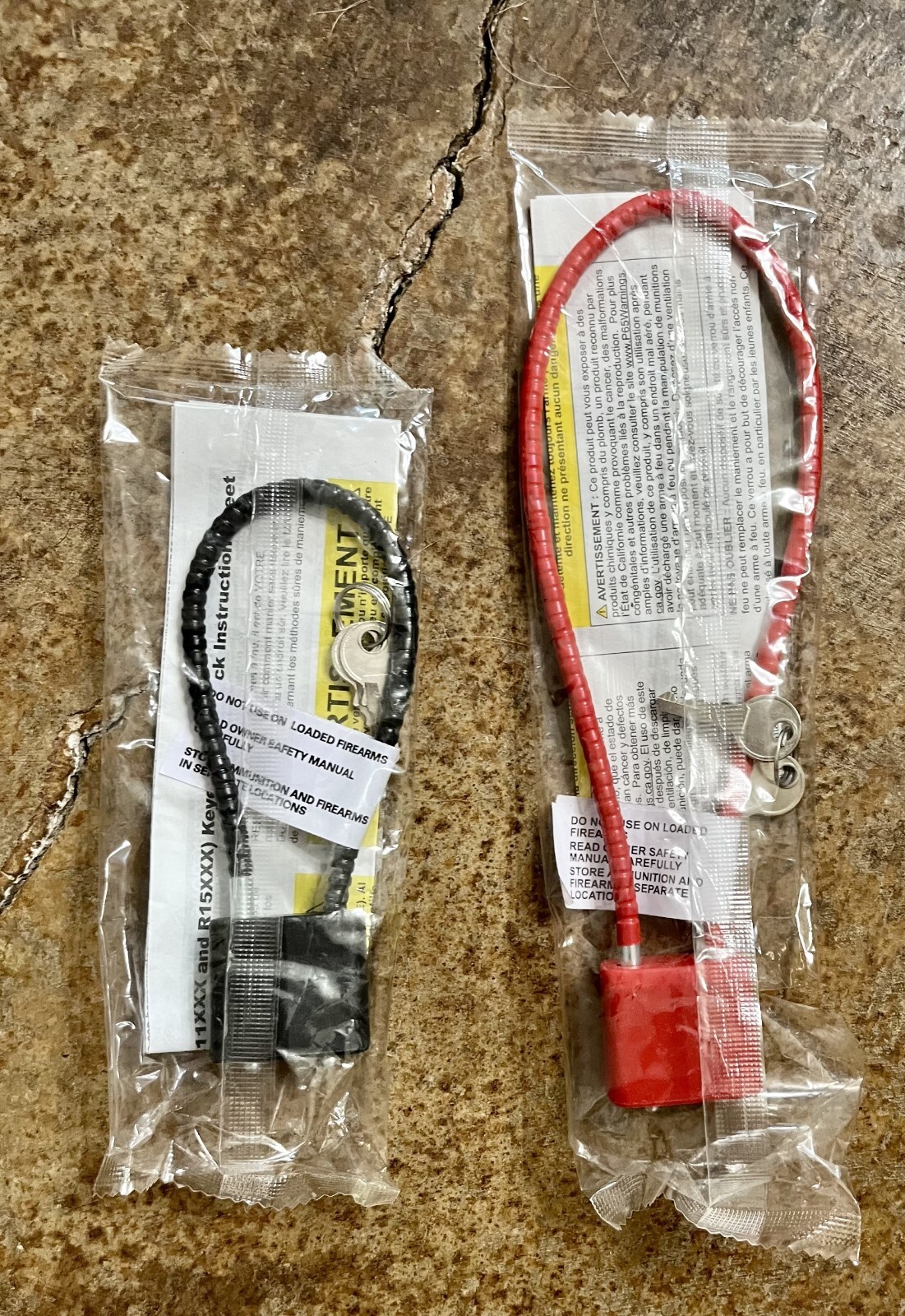 Two Cable Gun Locks for Pistol Shotgun Rifle Child Safety