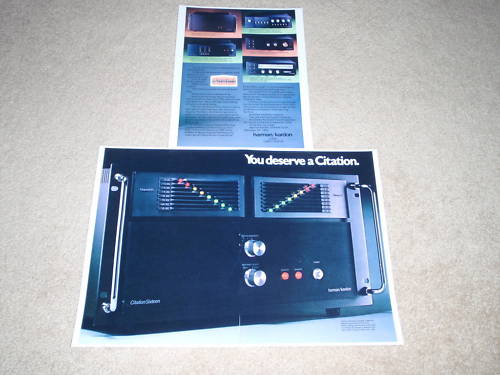 Harman Kardon Citation 16 Ad, 3 pgs, 19,18,17s,17,16s Power Amplfier Info