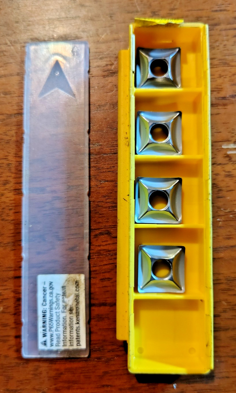 LOT OF 4 PCS KENNAMETAL, SNMS 432,K68 CARBIDE TURNING INSERT