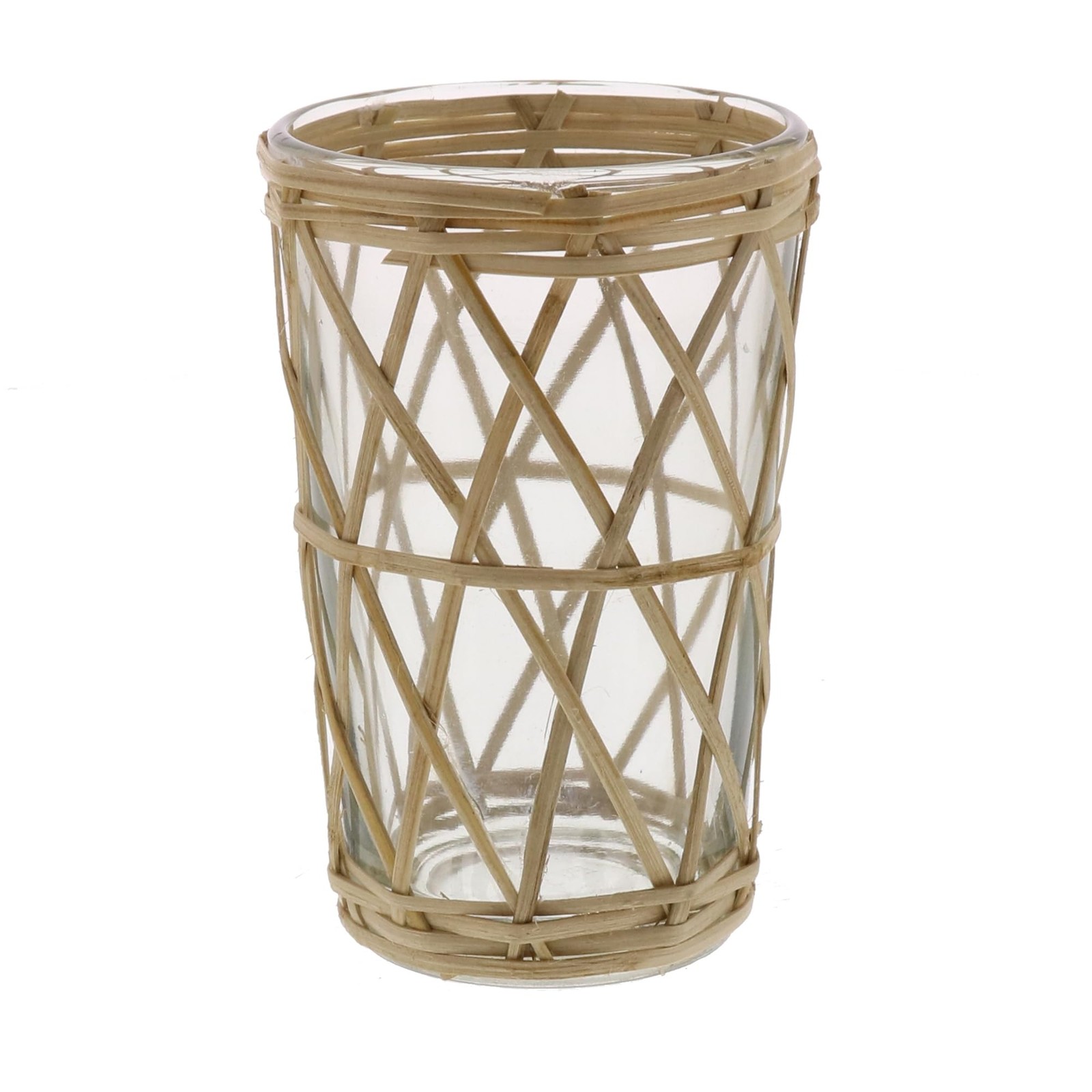 HomArt CRIS Cross Cane Votive, 4.25 x 2.75-Inch, Glass