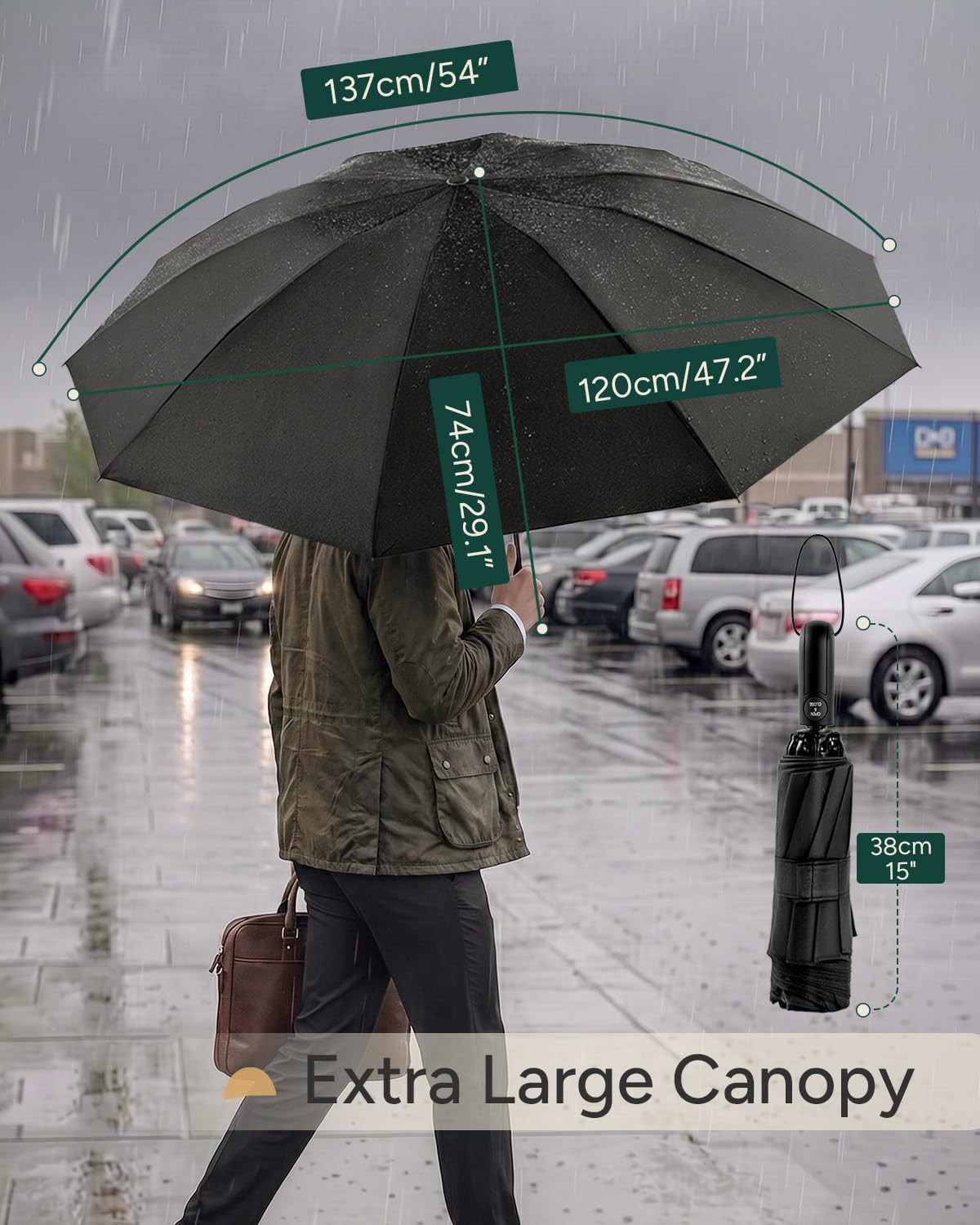 Chakipee Travel Inverted Umbrella Compact Windproof- Automatic reverse Umbrel...