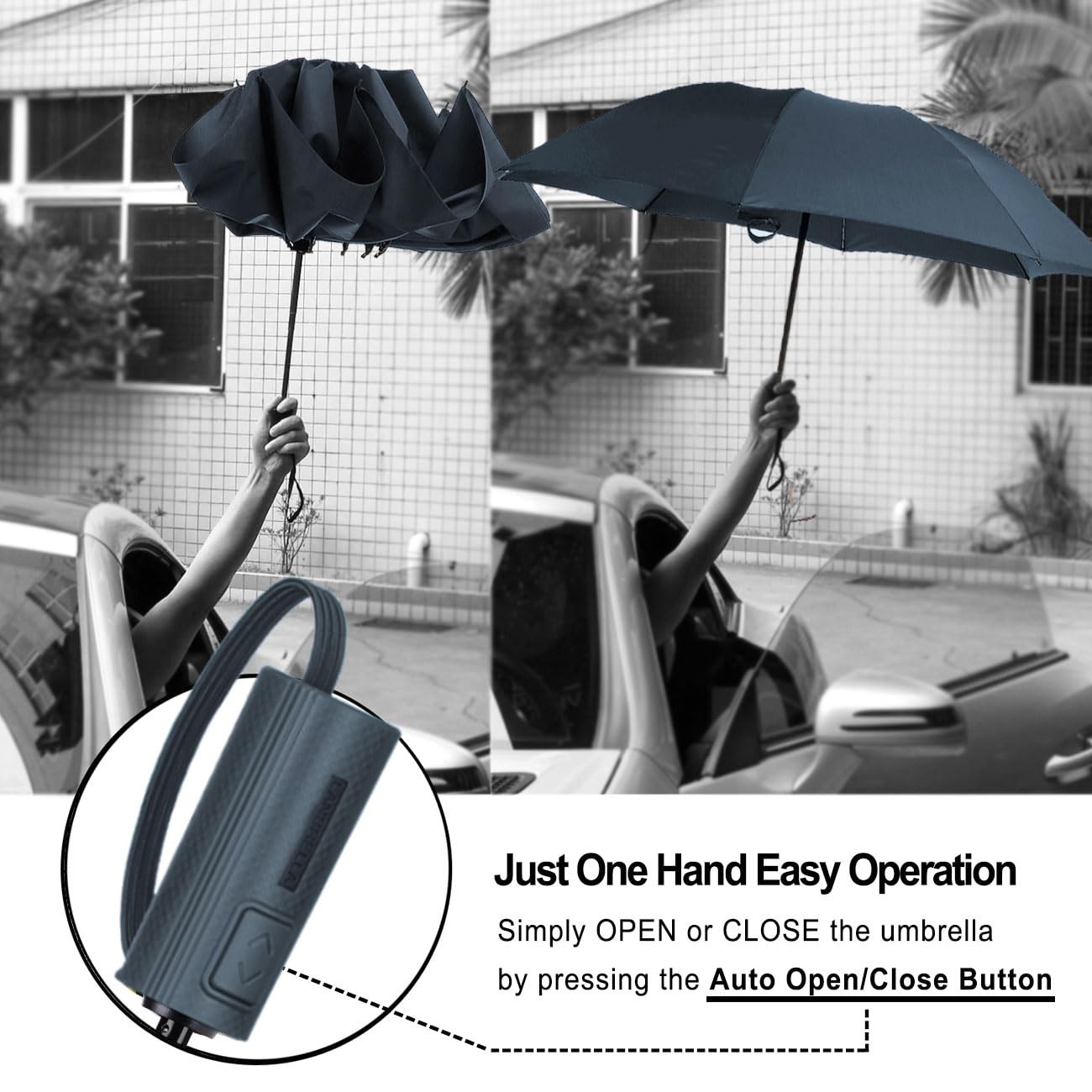 Inverted Windproof Compact Umbrella