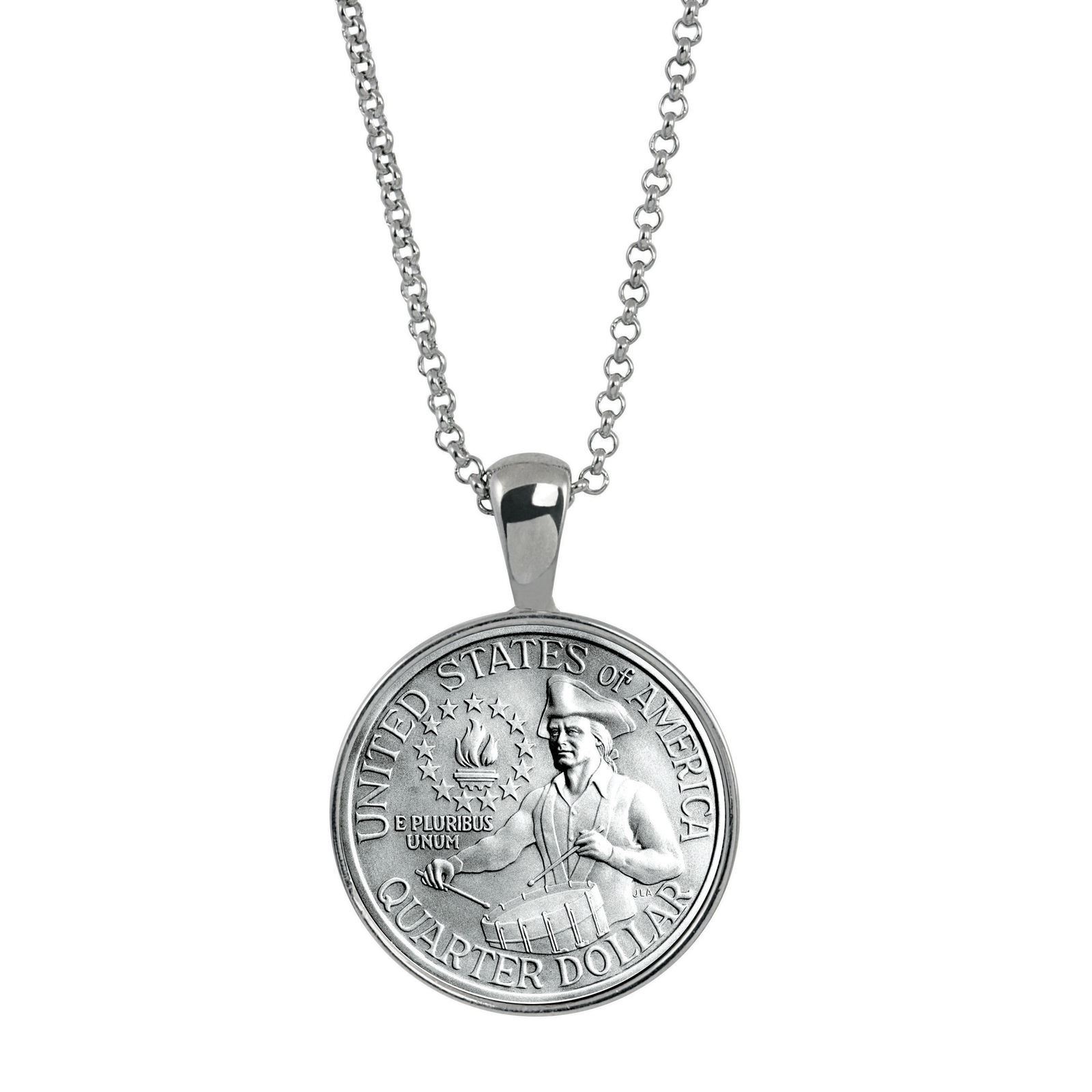 NEW American Coin Treasures Bicentennial Washington Quarter Coin Pendant 14373