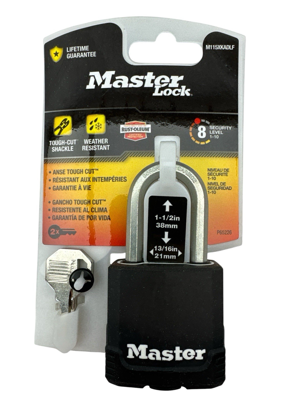 Master Lock Padlock 2 Keys Included M115XKADLF New