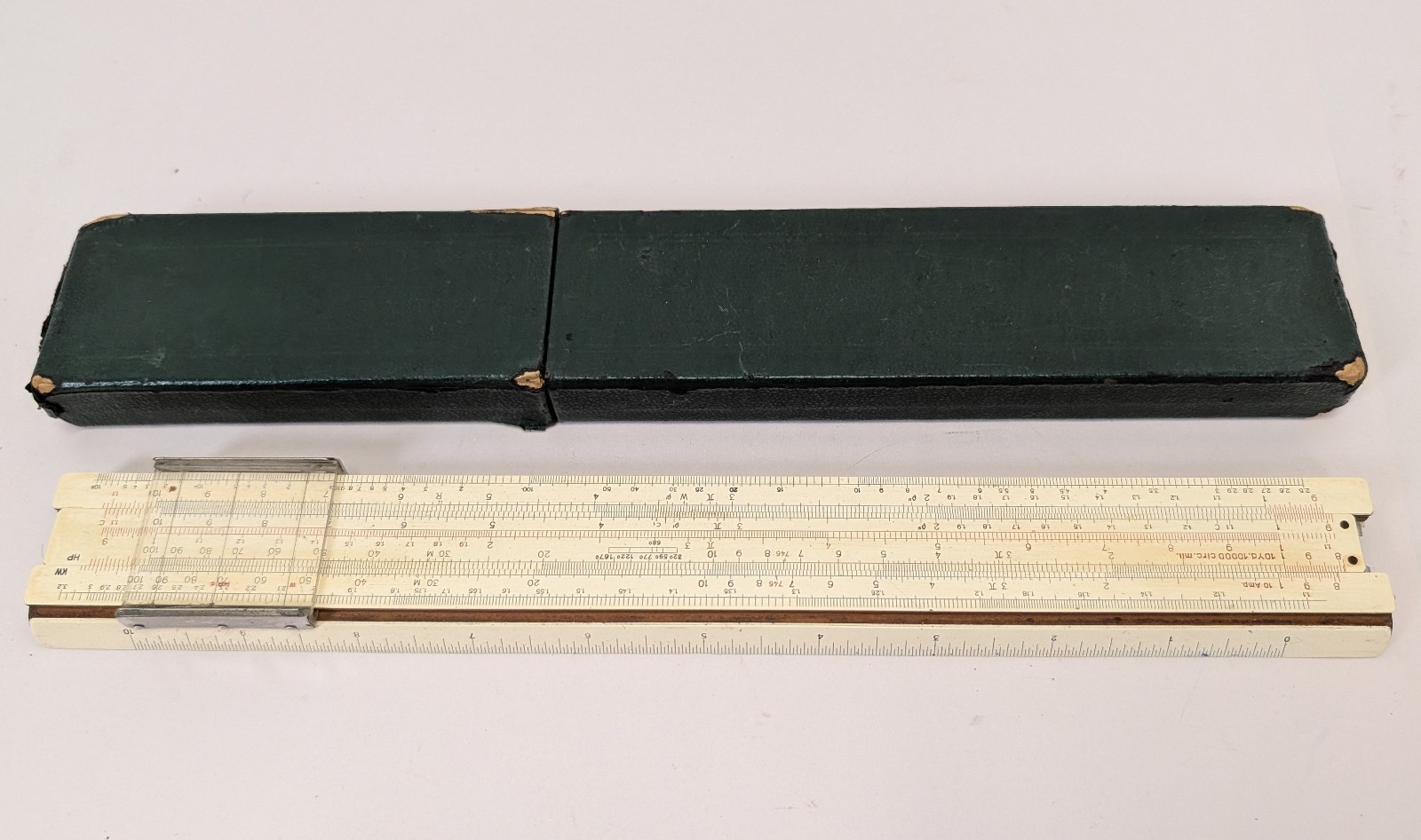 Vintage A W Faber Castell Slide Wood Ruler Engineering Maths Calculation