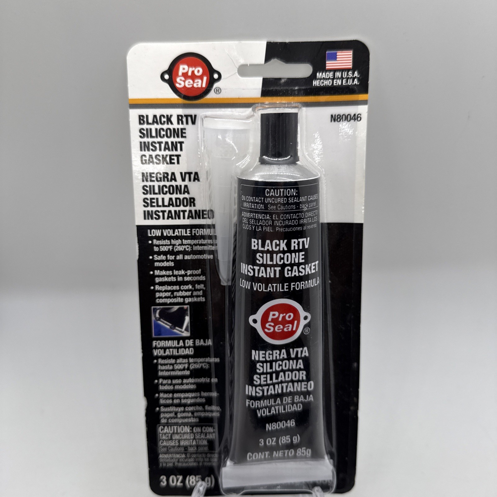 Pro Seal 3 oz. Black RTV Silicone Instant Gasket 80046