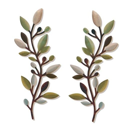 Zzbakress 2 Pcs Colorful Tree Leaf Wall Art Decor Vine Home Wall Decor Unique