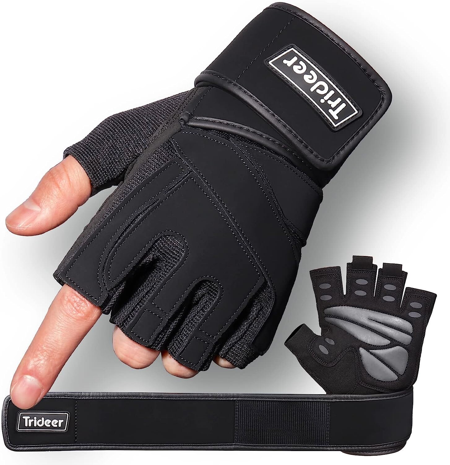 #1 Guantillas Gym Guantes De Gimnasio Para Mujer Hombre Bicicleta Pad Large -NEW