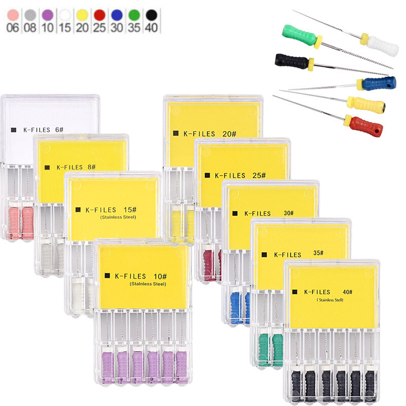 Dental Endodontic Endo Root Canal K-Files Niti Steel IN Length 21/ 25mm Hand-Use