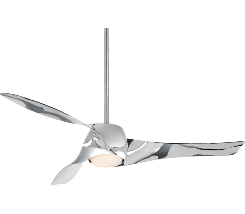 Minka-Aire Artemis 58" Ceiling Fan Wi-FI Enabled with LED Lights, Liquid Nickel