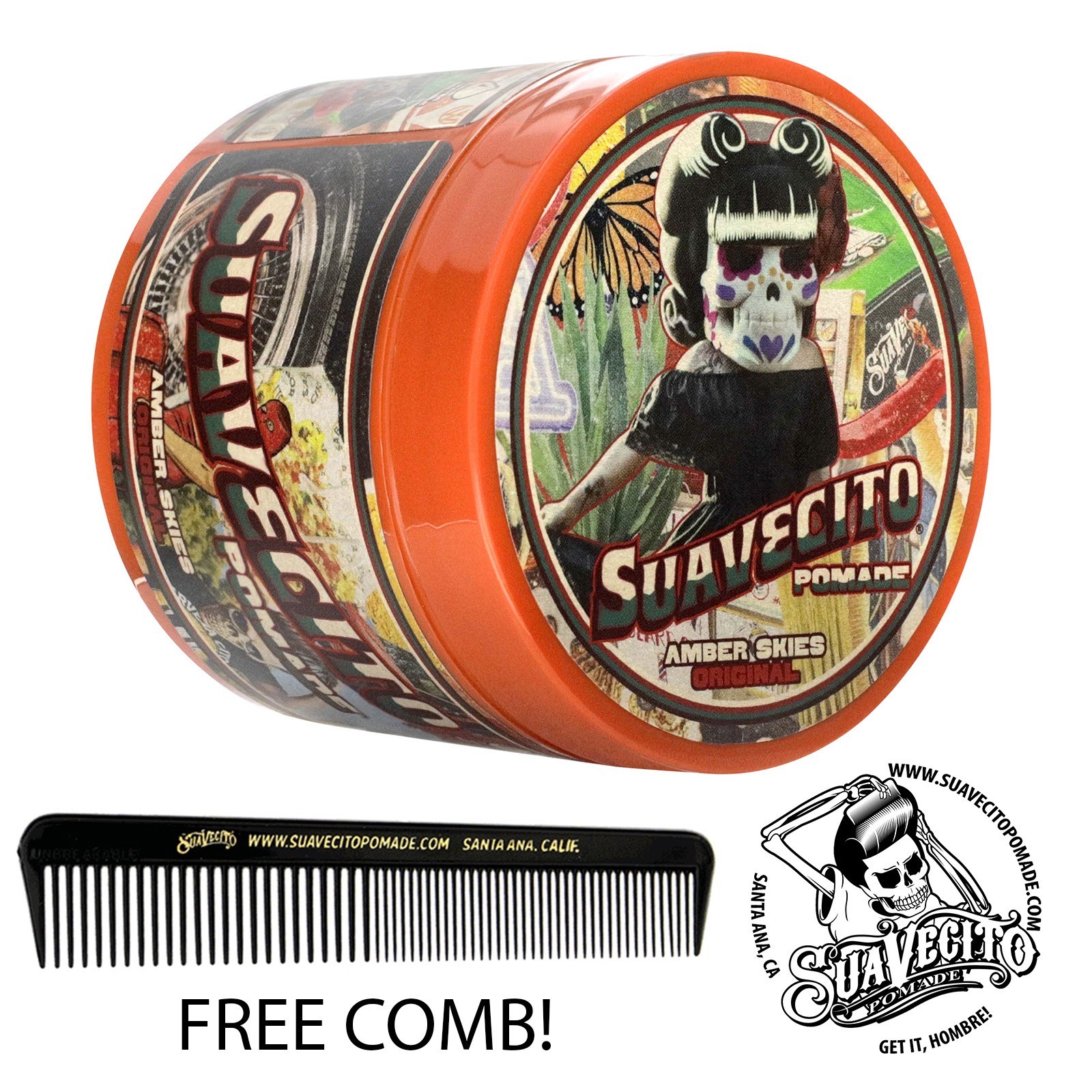 Suavecito Amber Skies Original Hold Pomade 4 oz. Can - Limited Edition