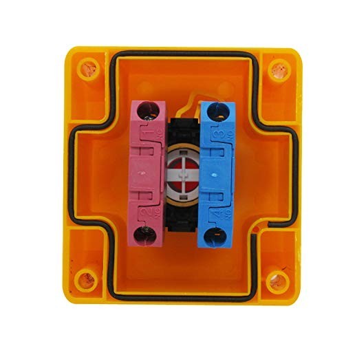 Red Emergency Stop Mushroom Switch Push Button Station 660V 10A Self-Locking Box