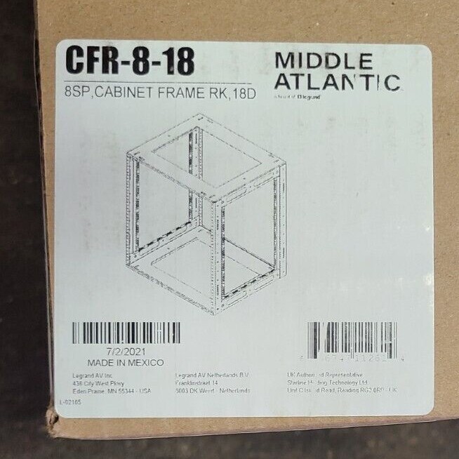 Middle Atlantic CFR Cabinet Frame Rack CFR-8-18