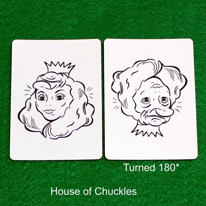 Princess / Old Hag, Bicycle Printed Gaff Card, Joker