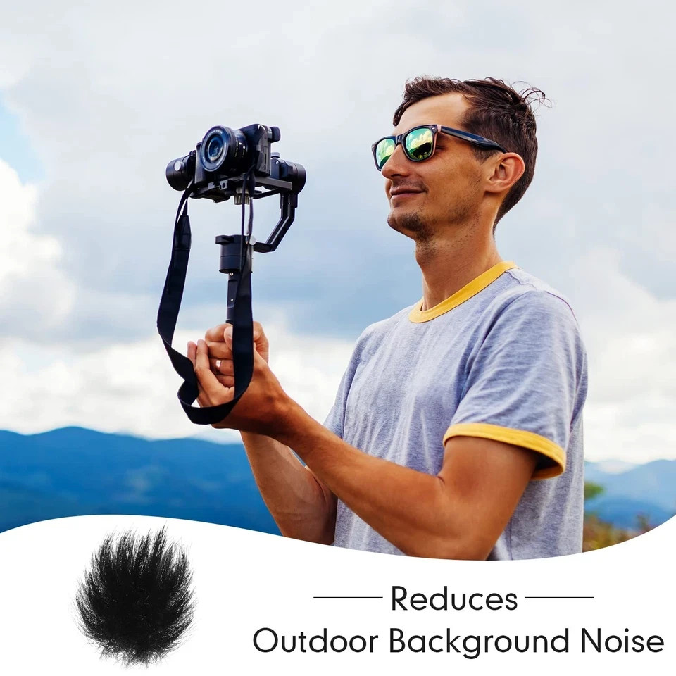 10 Pcs Camera Mic Windscreen Wind Muff Built in Microphone Camera Mic Muff C...