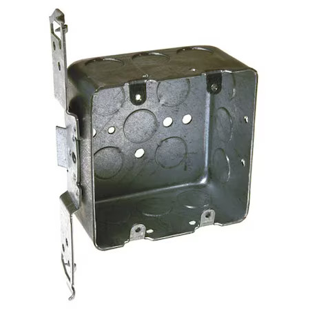 Raco 681 Electrical Box, 30.3 Cu In, Handy Box Type, 2 Gangs, Galvanized Steel,