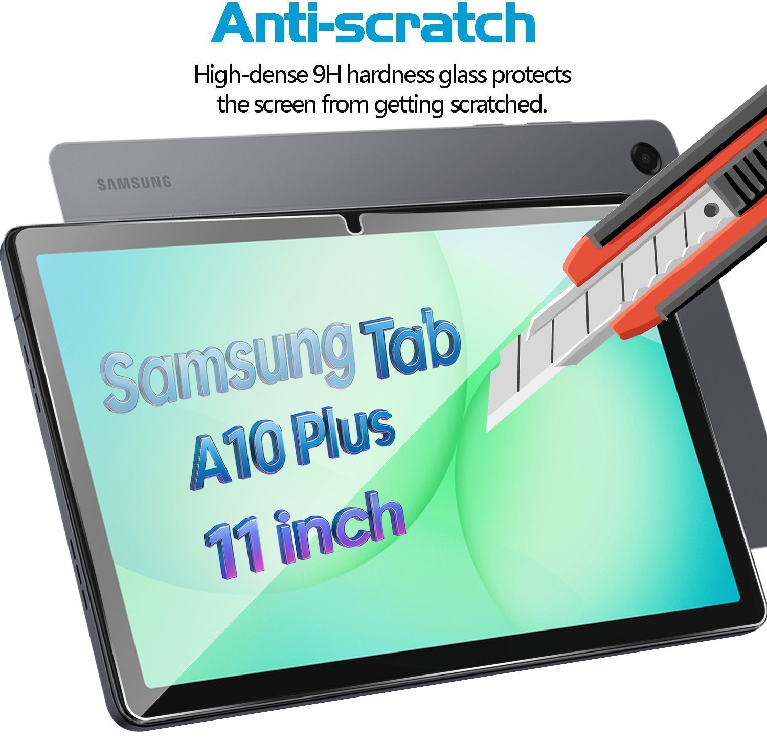 Samsung Tab A10 Plus 11" Tempered Glass Screen Protector 9H HD Clear Film 2Pack
