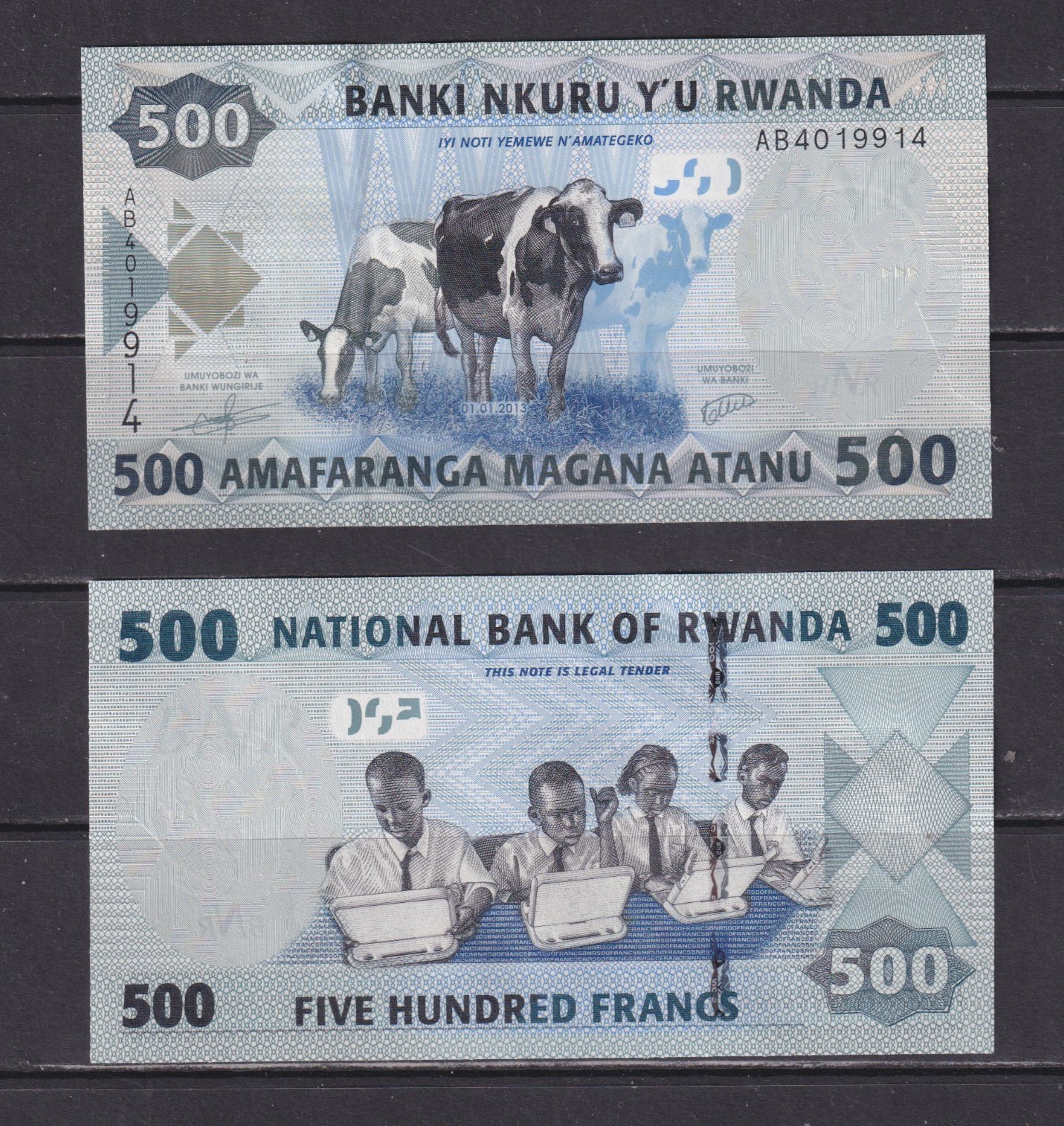 RWANDA - 2013 500 Francs UNC