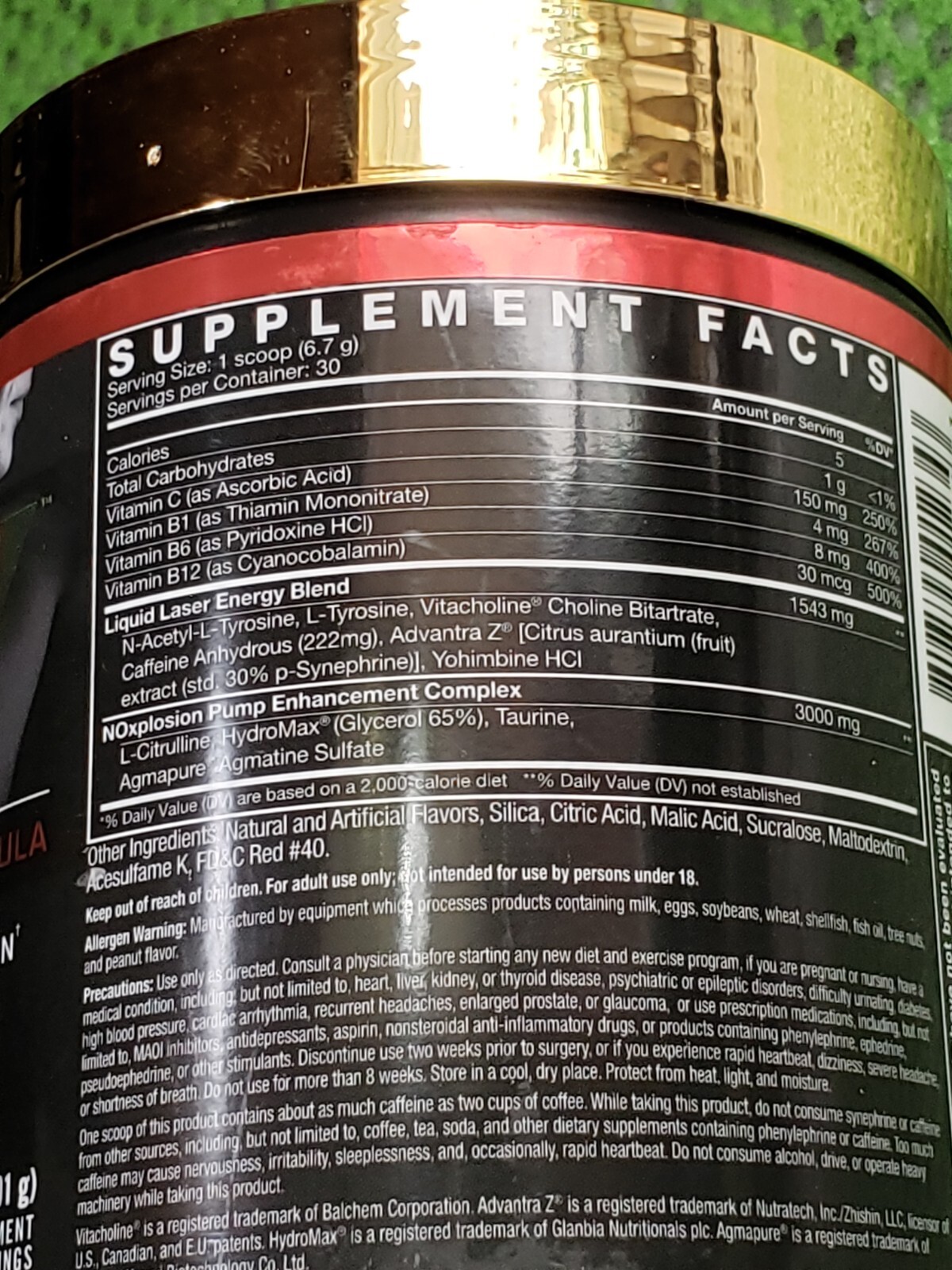 Force Factor - VOLCANO FURY Pre-Workout - Fruit Punch - 30 Serv - Exp 3/2026