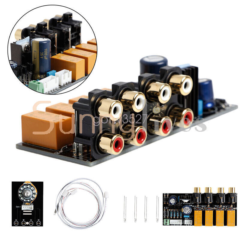 DIY Board Relay Switch Signal Selector Audio Input Signal Amplifier Board