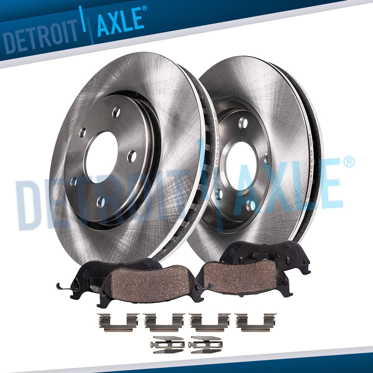 Front Brake Rotors + Brake Pads for 1999 - 2002 2003 2004 Ford Mustang Base GT