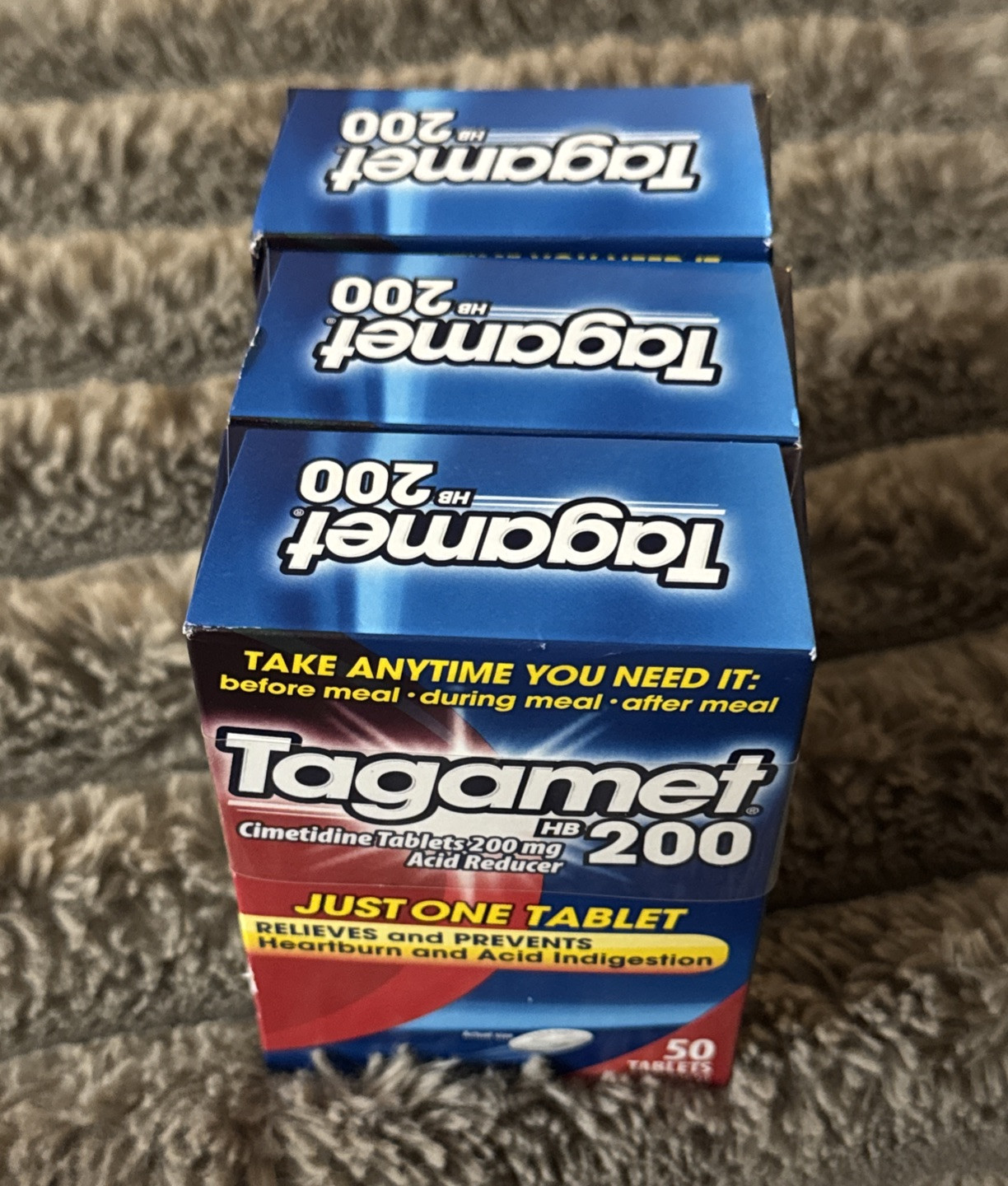 Lot Of 3 - Tagamet HB200 200mg Acid Reducer Tablets - 50 Count - 10/27 FRESH!