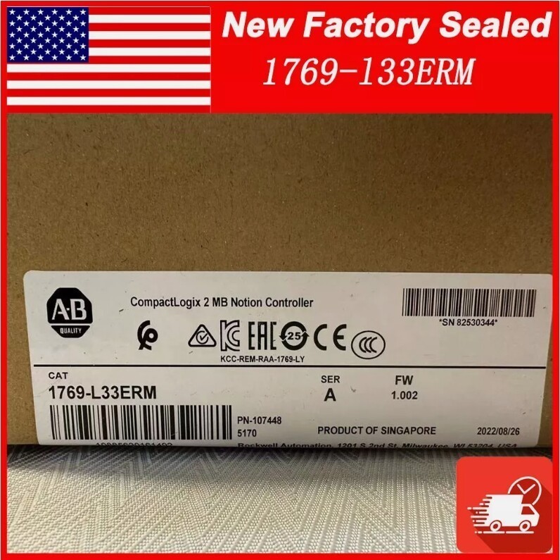 1PC AB 1769-L33ERM /A New Sealed CompactLogix 2 MB Motion Controller 1769L33ERM