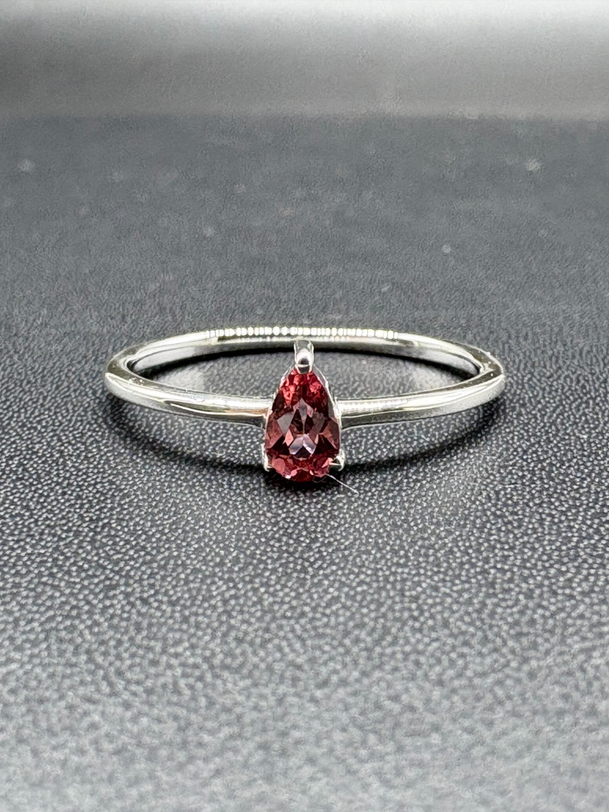 Color Shift Garnet Sterling Silver Ring, January Birthstone, Tiny Ring
