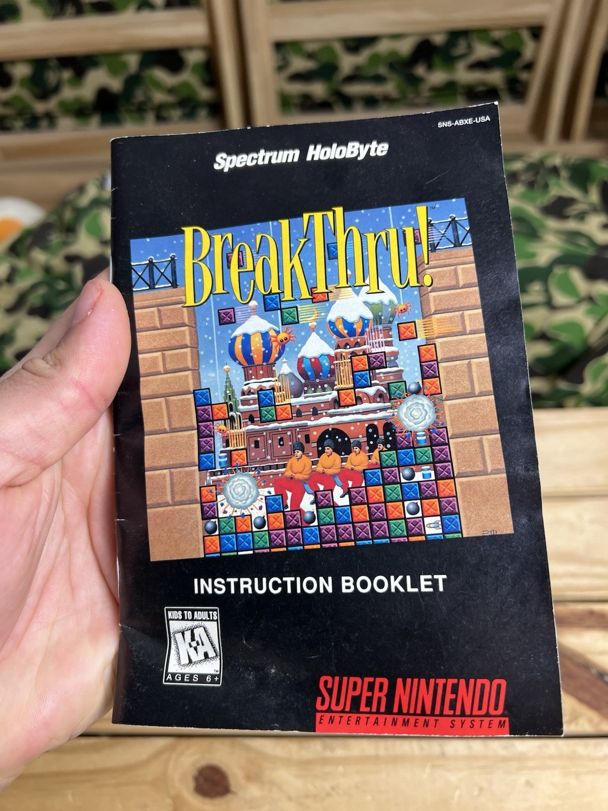 BreakThru (Super Nintendo SNES) Original Instruction Manual