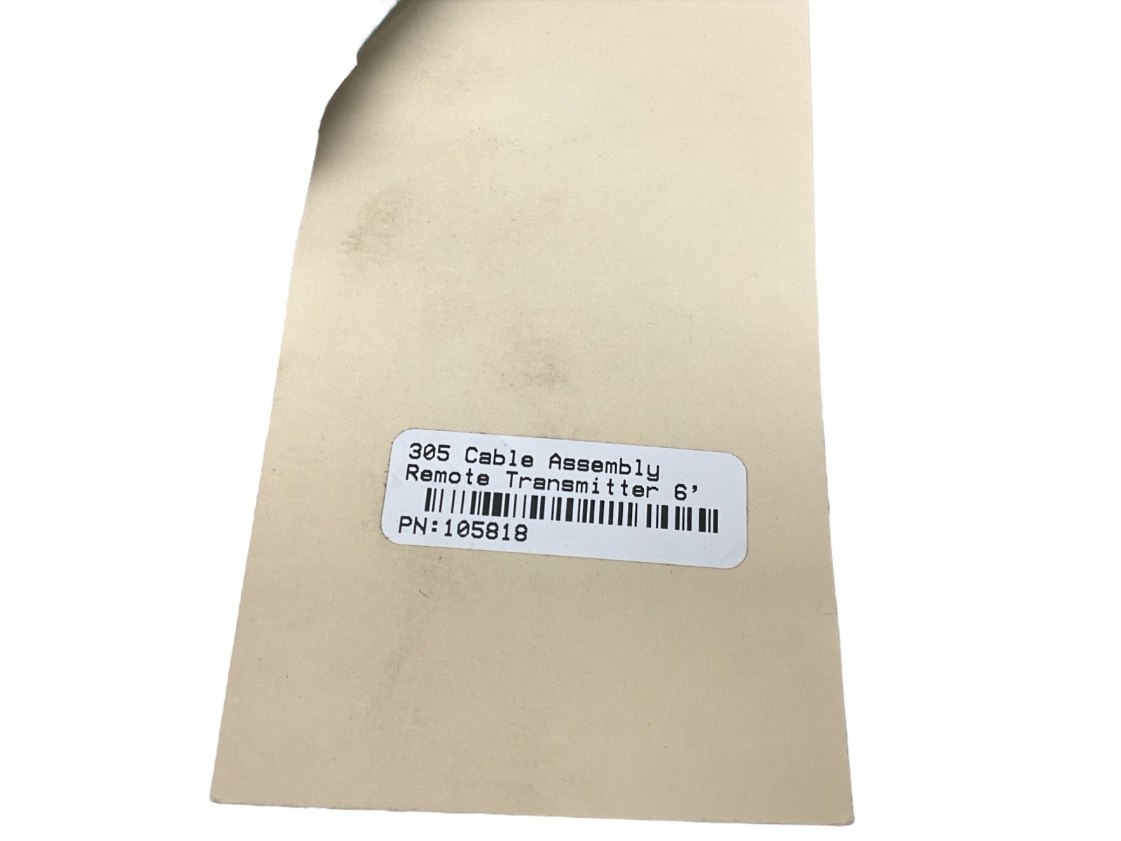 305 Cable Assembly Remote Transmitter ‘ P/N 105818
