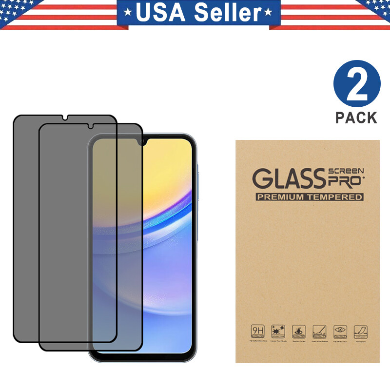 2PCS Privacy Tempered Glass For Samsung Galaxy A02S A03S A12 A13 A14 A15