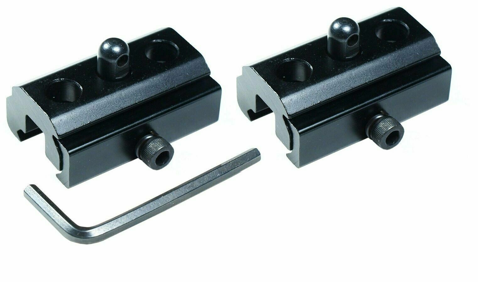 Two (2) Bipod Sling Swivel Stud to 20mm Picatinny / Weaver Rail Adapter Black