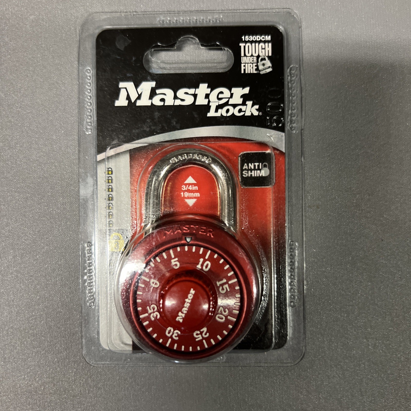 Master Lock Combination Padlock Anti Shim Red 1530DCM - NEW